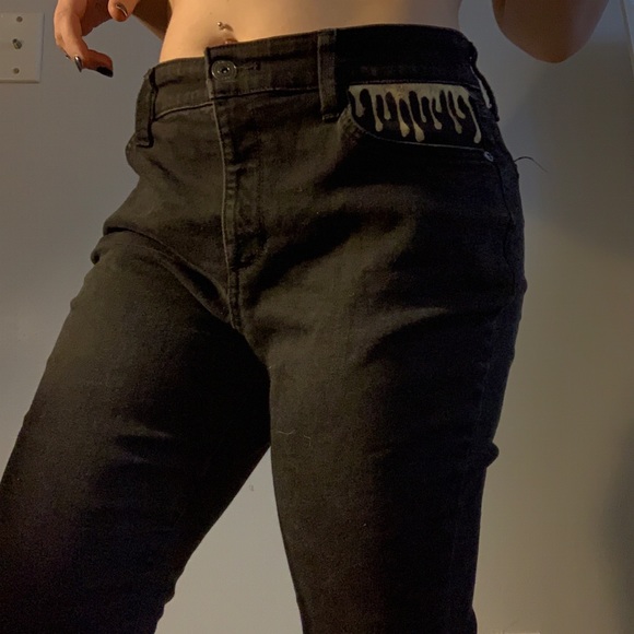 St. John's Bay Jeans Custom Drip Black Jeans Poshmark